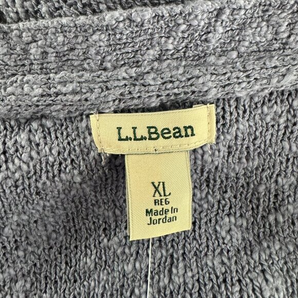 L.L. Bean Midweight Cotton Slub Sweater Henley Short-Sleeve XL NWT TP-3061 - Picture 6 of 10